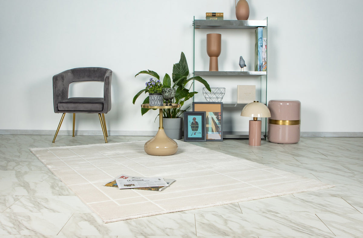 Elif Beige · Vloerkleed — sfeerfoto