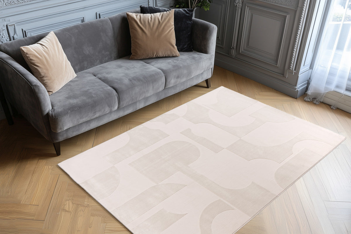 Elif Beige · Vloerkleed — sfeerfoto