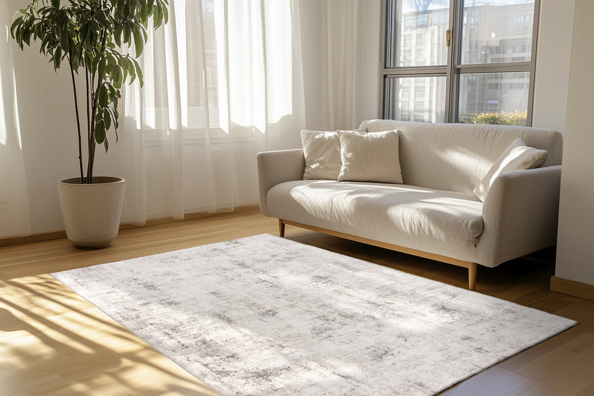 Lyon Zilver · Vloerkleed — sfeerfoto