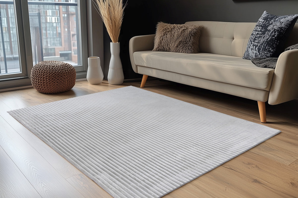 Plush Zilver · Vloerkleed — sfeerfoto