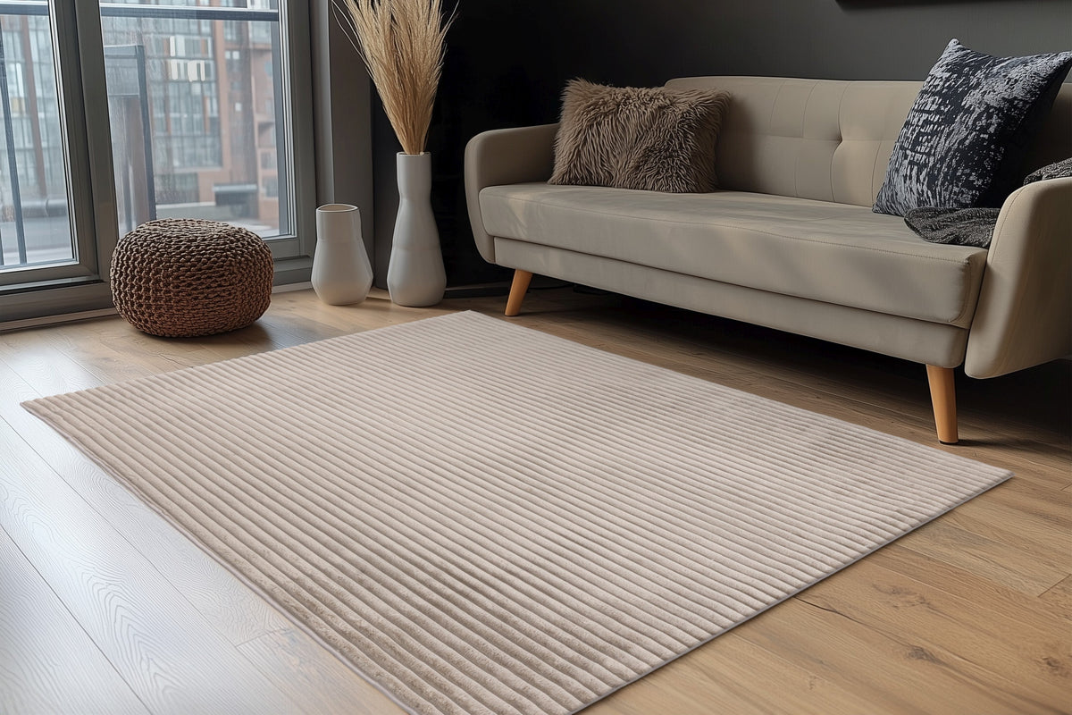Plush Taupe · Vloerkleed — sfeerfoto
