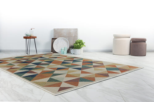 Capri 303 — Multicolor · Geweven vloerkleed — sfeerfoto