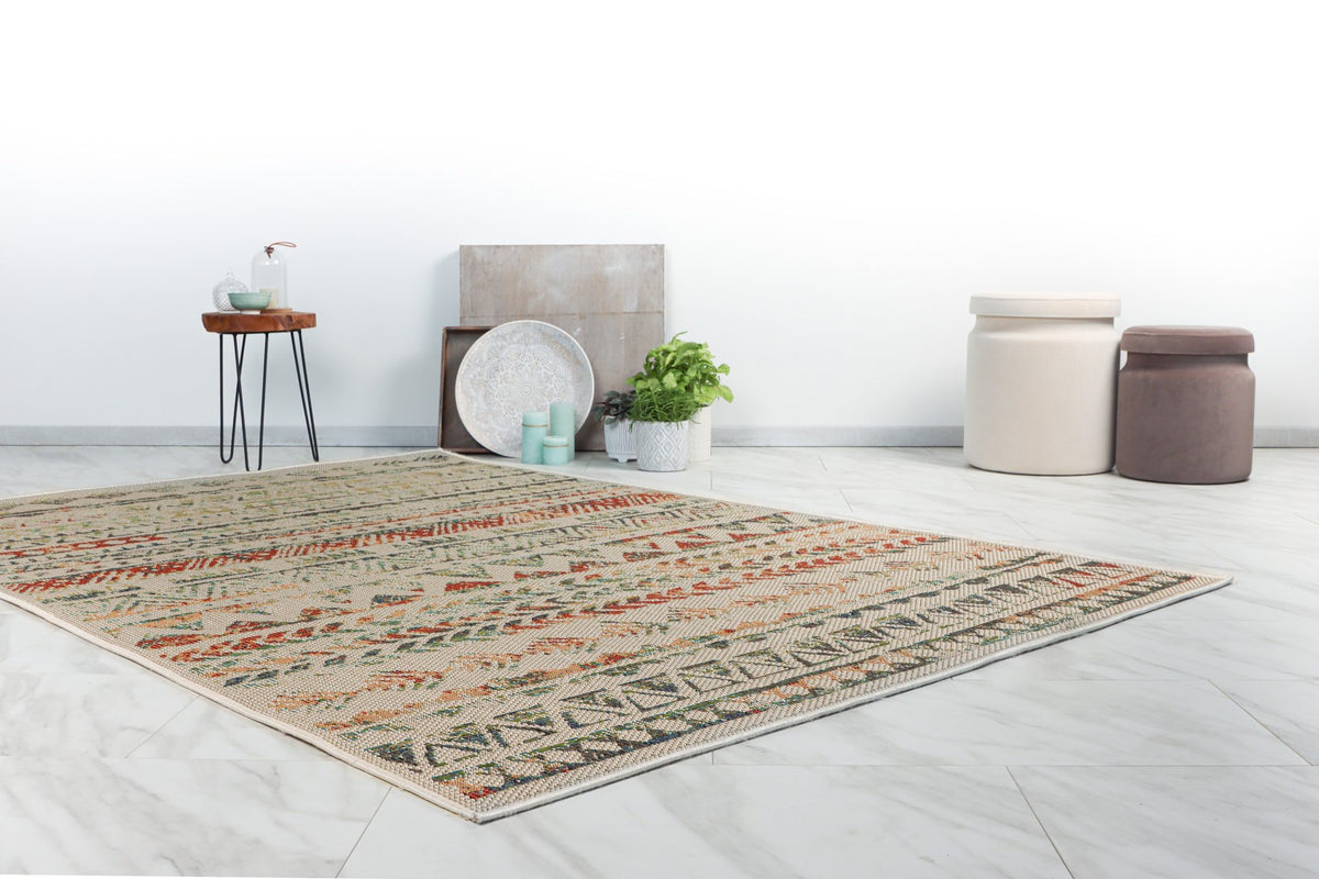 Capri 305 — Multicolor · Geweven vloerkleed — sfeerfoto