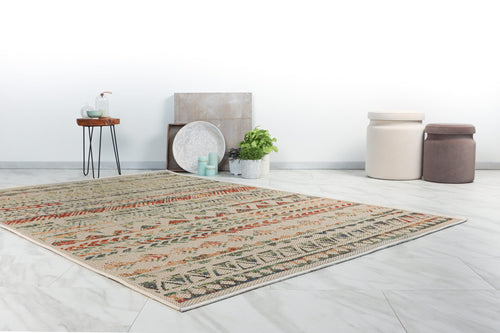 Capri 305 — Multicolor · Geweven vloerkleed — sfeerfoto