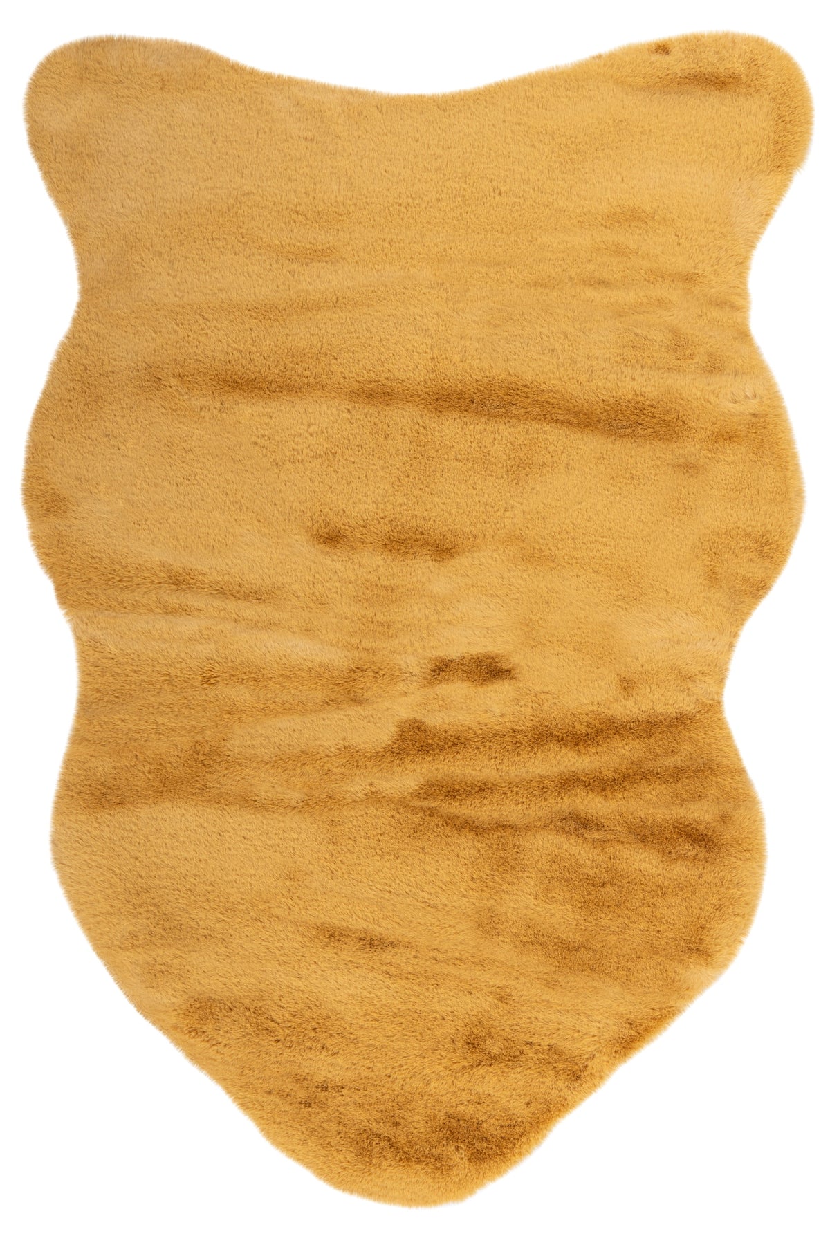 Cosy Goudgeel vloerkleed – bovenaanzicht