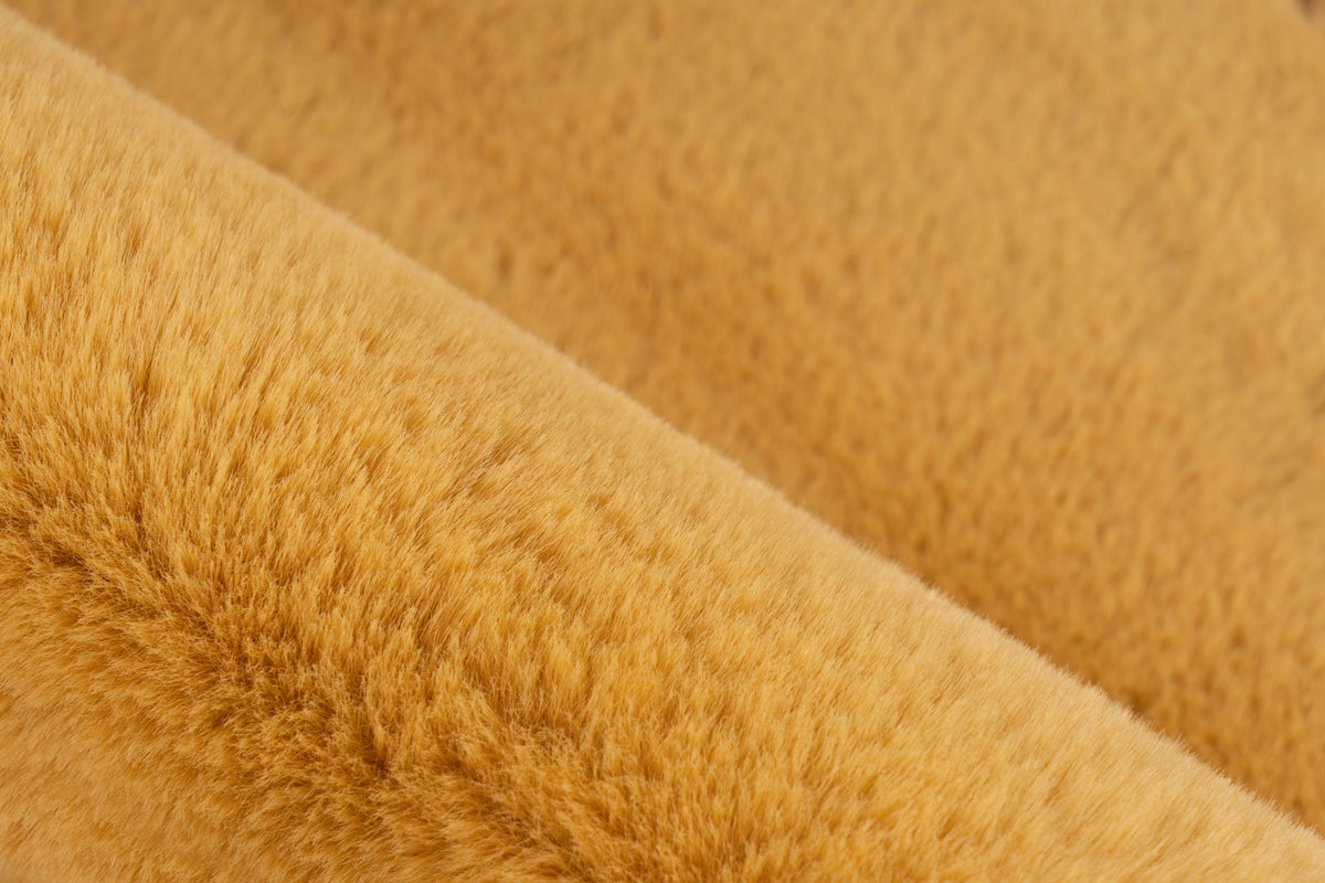 Cosy Goudgeel vloerkleed – materiaal-1