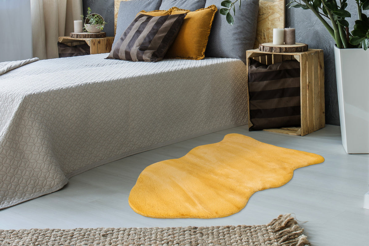 Cosy Goudgeel vloerkleed – sfeer