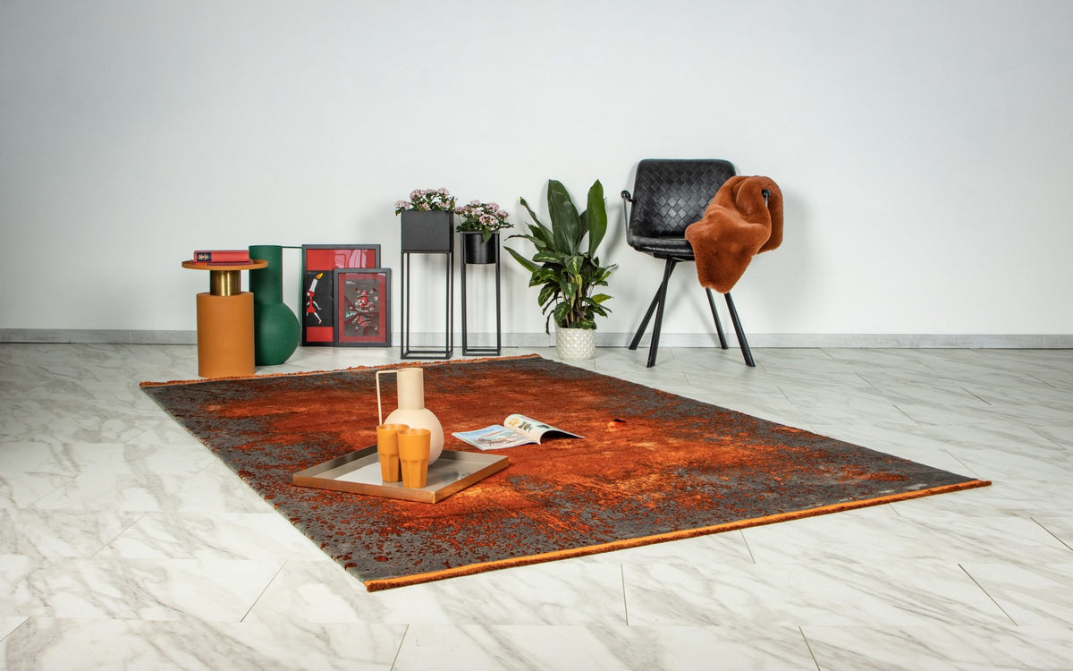 Elysee 905 — Terracotta · Laagpolig vloerkleed — sfeerfoto