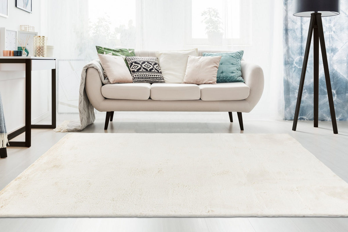 Emotion 500 — Crème · Hoogpolig vloerkleed — sfeerfoto