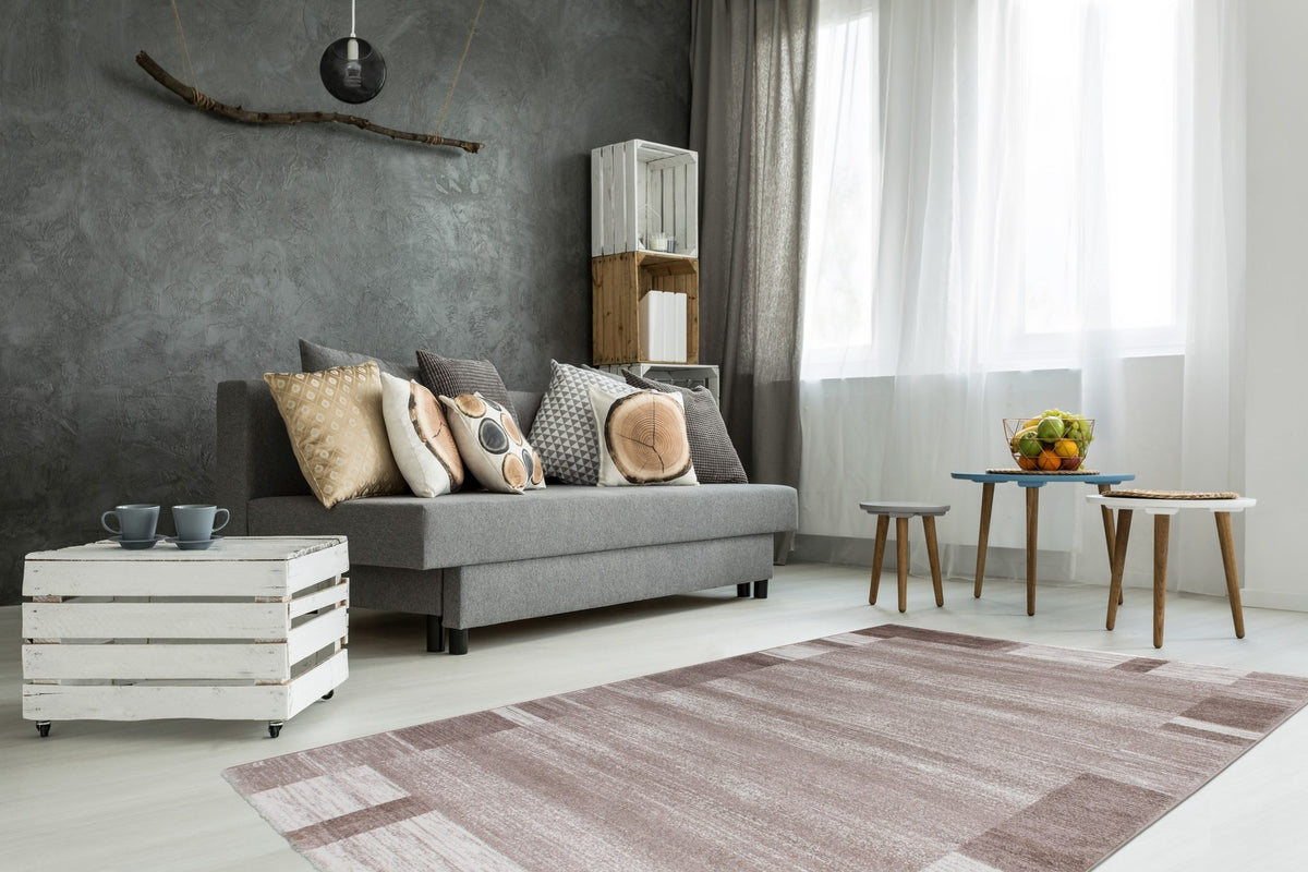 Feeling 500 — Beige · Zachtpolig vloerkleed — sfeerfoto