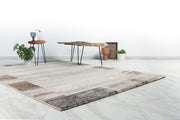 Feeling 500 — Beige-zilver · Zachtpolig vloerkleed — sfeerfoto