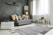 Feeling 500 — Zilver · Zachtpolig vloerkleed — sfeerfoto