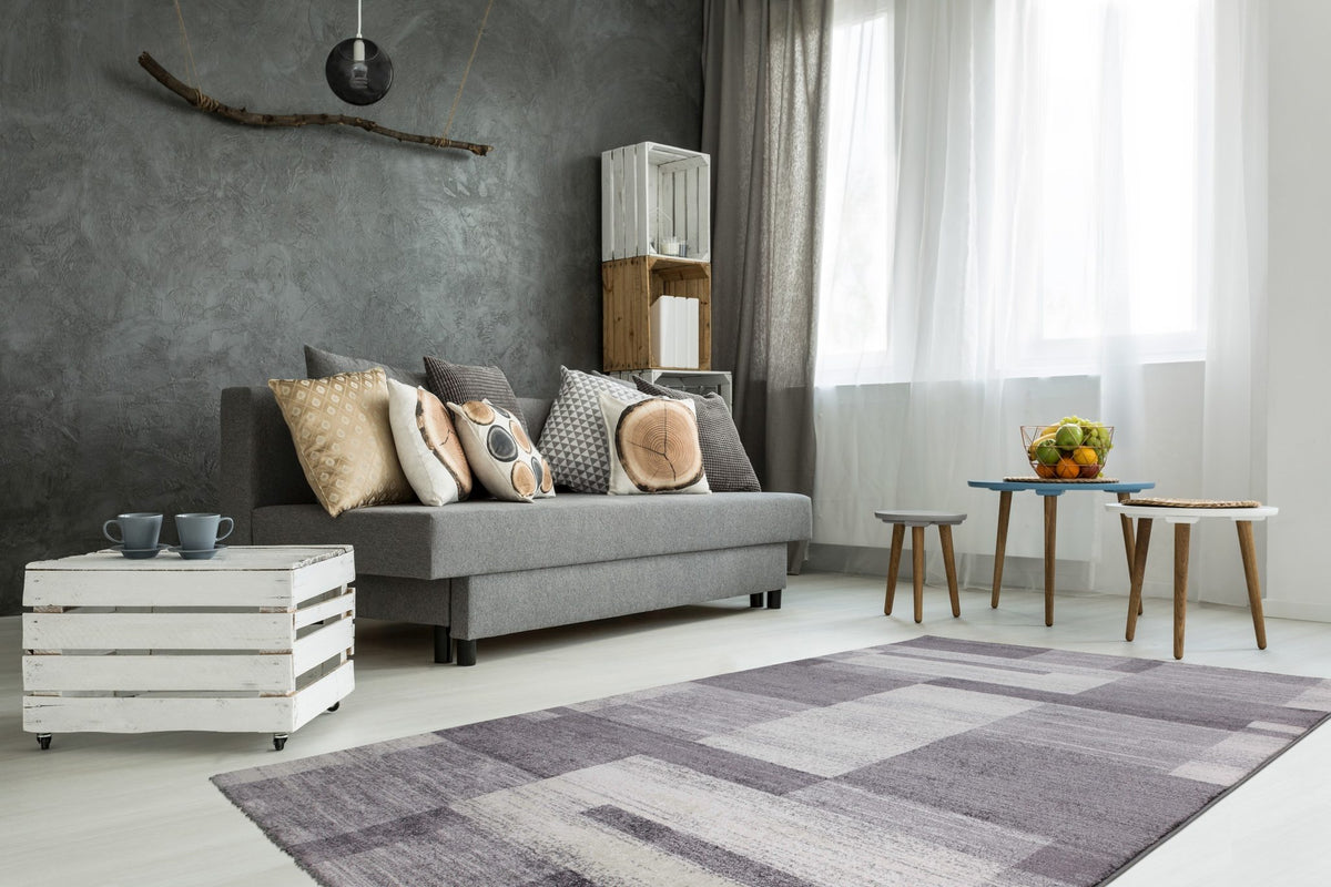 Feeling 501 — Zilver · Zachtpolig vloerkleed — sfeerfoto