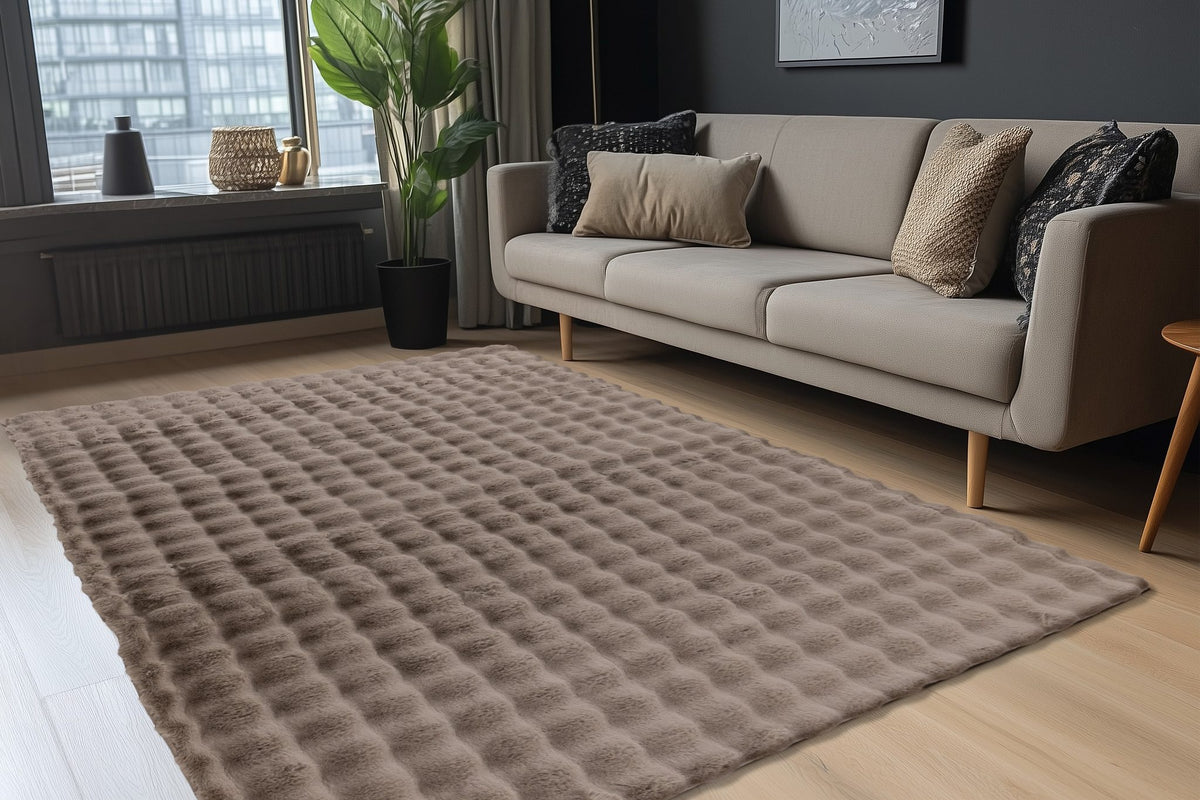 Harmony 800 — Taupe · Vloerkleed — sfeerfoto