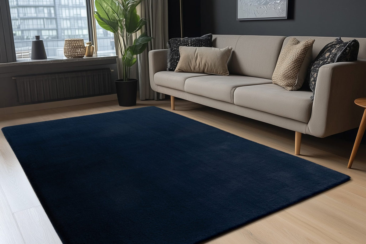 Heaven 800 — Marineblauw · Hoogpolig vloerkleed — sfeerfoto