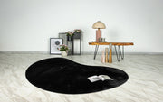 Heaven 900 — Zwart · Hoogpolig vloerkleed — sfeerfoto