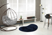 Heaven 900 — Marineblauw · Hoogpolig vloerkleed — sfeerfoto