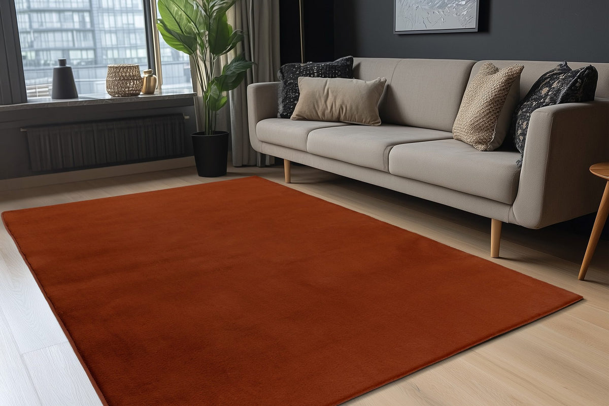 Paradise 400 — Terracotta · Zachtpolig vloerkleed — sfeerfoto