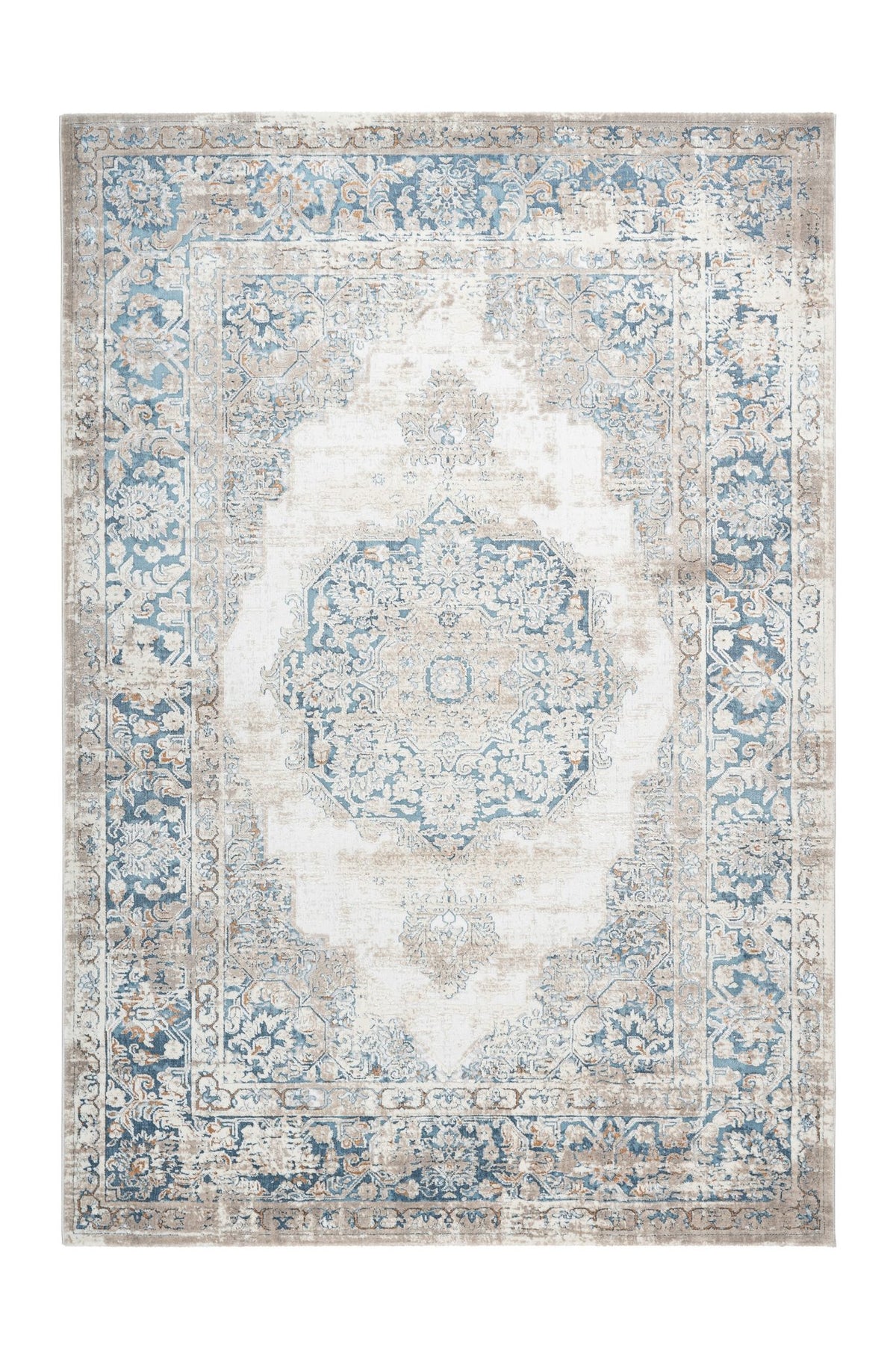 Paris 504 — Blauw · Laagpolig vloerkleed