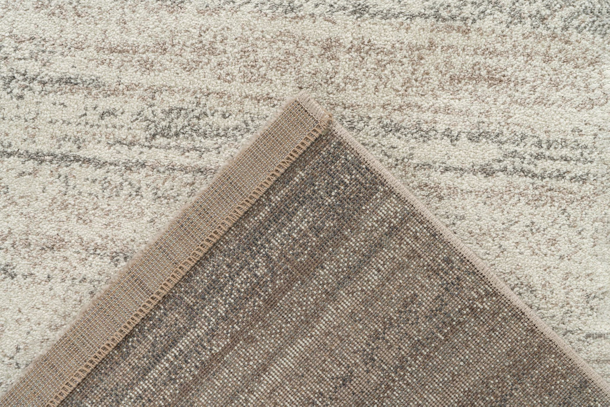 Trocadero 401 — Zilver-beige · Laagpolig vloerkleed