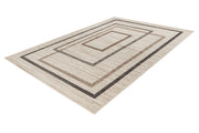 Trocadero 402 — Beige-zilver · Laagpolig vloerkleed