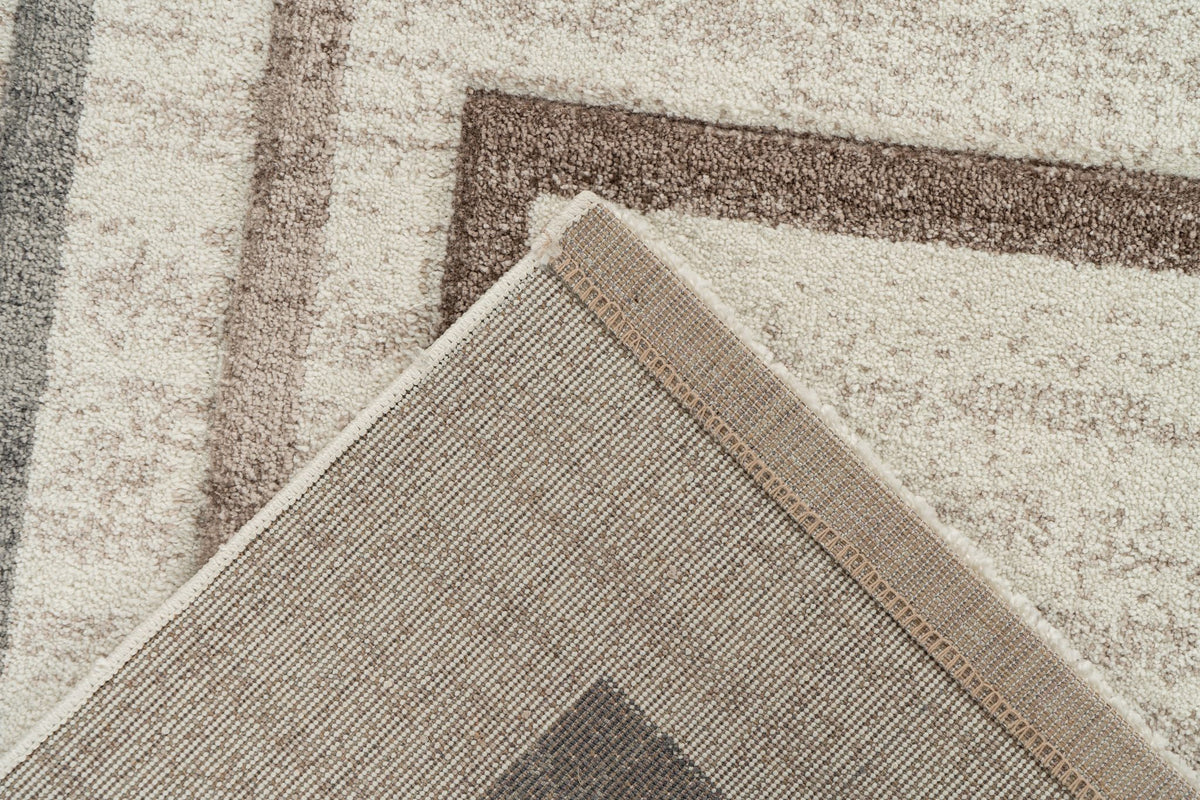 Trocadero 402 — Beige-zilver · Laagpolig vloerkleed