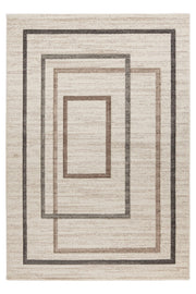 Trocadero 402 — Beige-zilver · Laagpolig vloerkleed