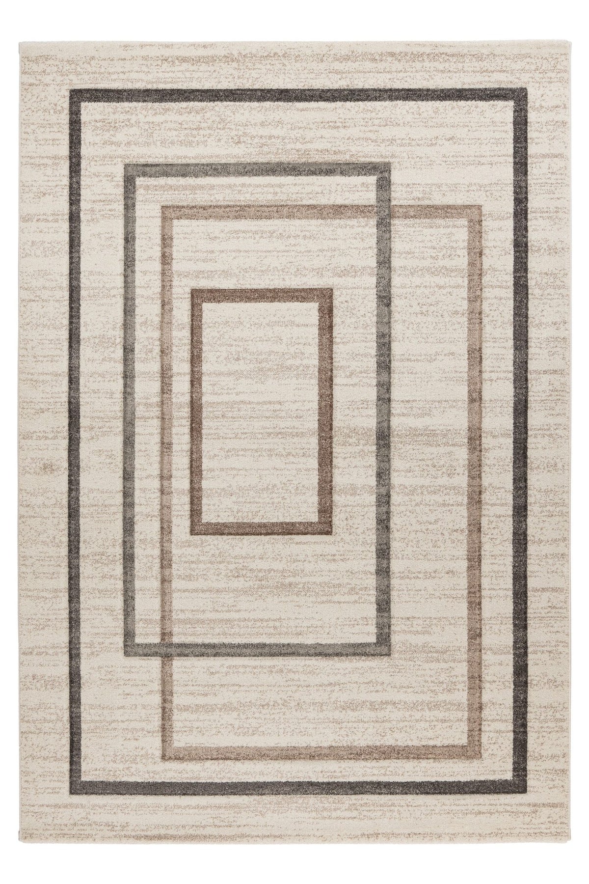 Trocadero 402 — Beige-zilver · Laagpolig vloerkleed