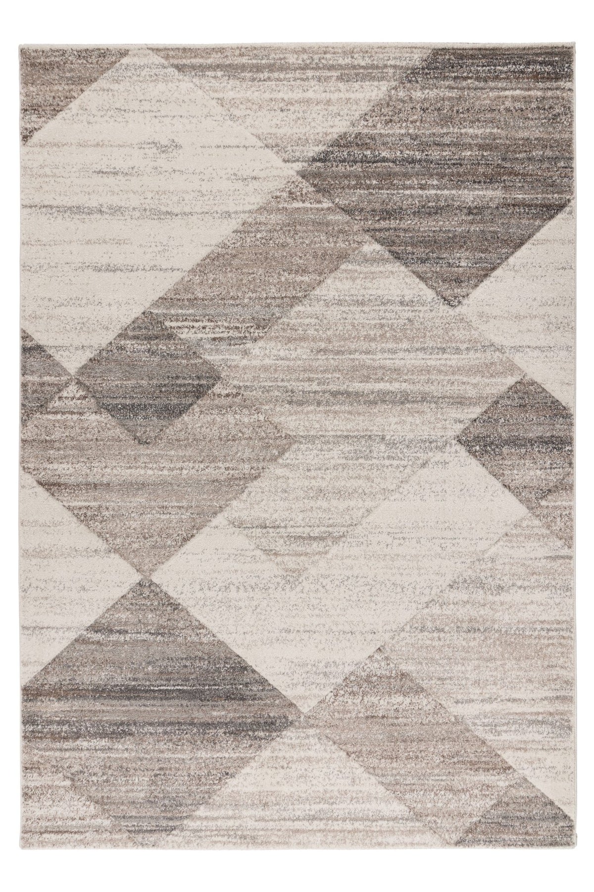 Trocadero 405 — Beige-zilver · Laagpolig vloerkleed