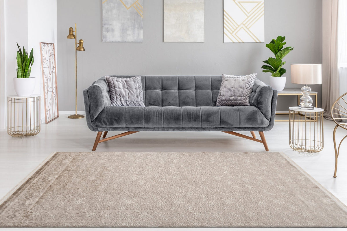 Vendome 701 — Beige · Laagpolig vloerkleed — sfeerfoto