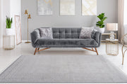 Vendome 701 — Zilver · Laagpolig vloerkleed — sfeerfoto