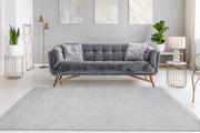 Vendome 702 — Zilver · Laagpolig vloerkleed — sfeerfoto