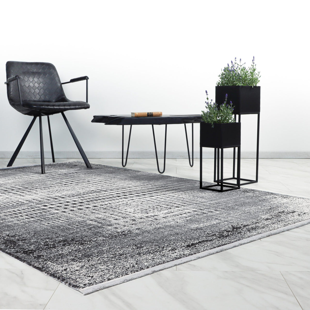 Versaille 902 — Zilver · Vloerkleed — sfeerfoto